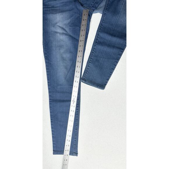 Democracy Jeans Womens 10 Skinny Ab Solution Blue Stretch Denim Tummy Control - Picture 11 of 12